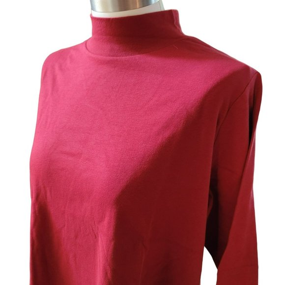 Classic Red Apple Mock Turtleneck Croft & Barrow Woman's 1X NWT JJ1071 - Picture 3 of 6